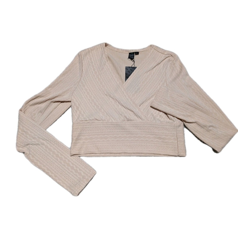 Sheinsxy Pluto Wrap Sweater Rose Wine Combo Thin Knit Boho XS NWT